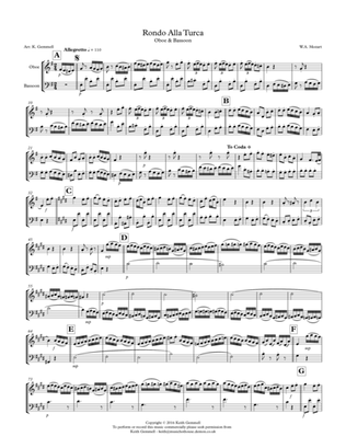 Rondo Alla Turca: Oboe and Bassoon Duet
