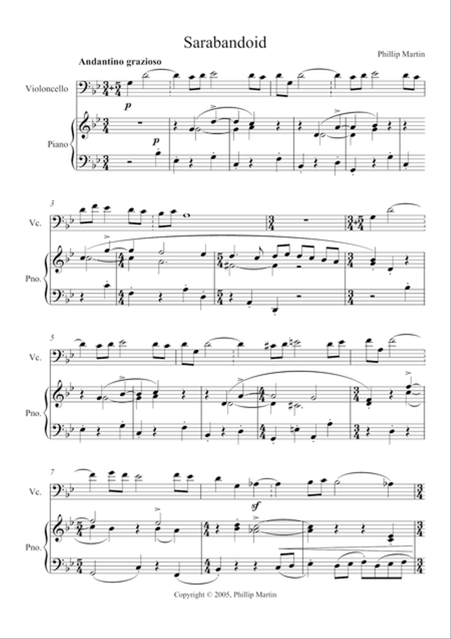 Sarabandoid String Duet scores gallery preview page 1