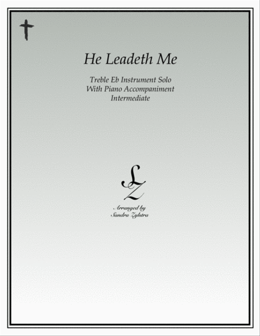 He Leadeth Me (treble Eb instrument solo) Alto Saxophone scores gallery preview page 1