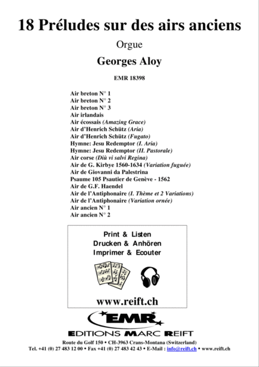 18 Preludes sur des airs anciens Organ scores gallery preview page 2