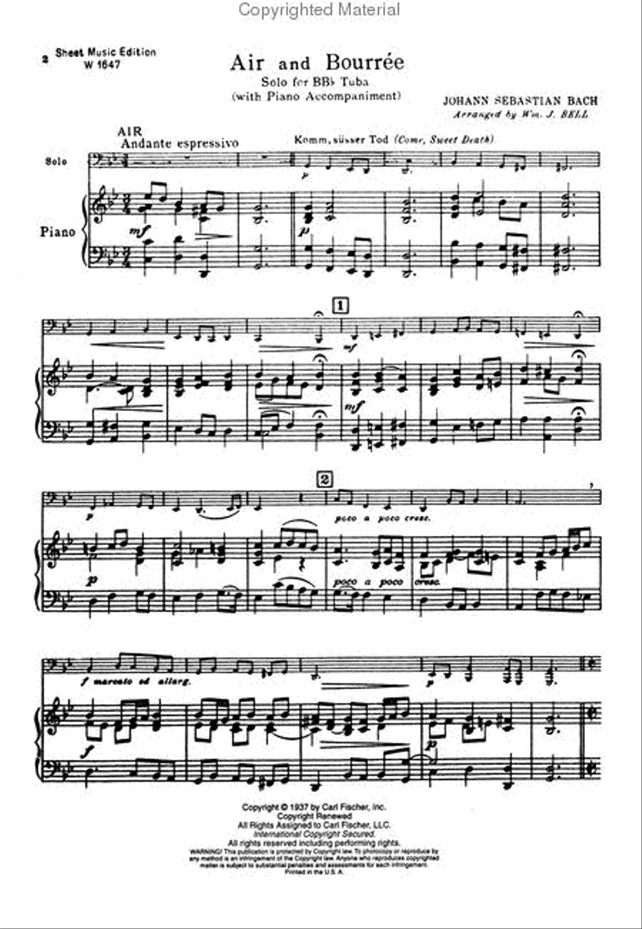 Air And Bourree Tuba scores gallery preview page 2