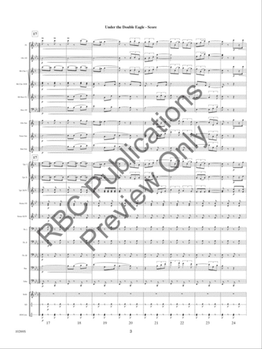 Under The Double Eagle (Score) Concert Band scores gallery preview page 6