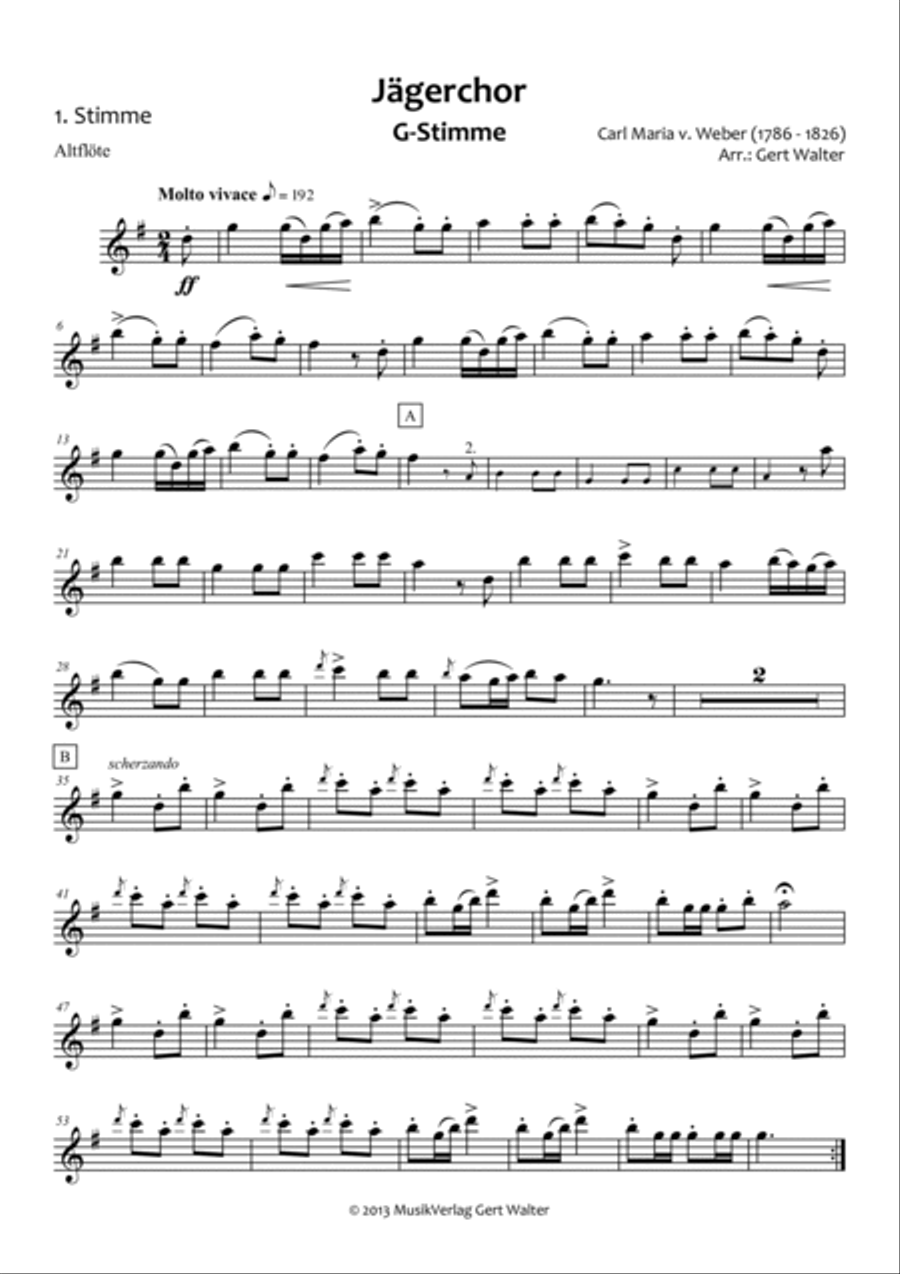 Jägerchor [Hunter's Choir] Choir scores gallery preview page 6