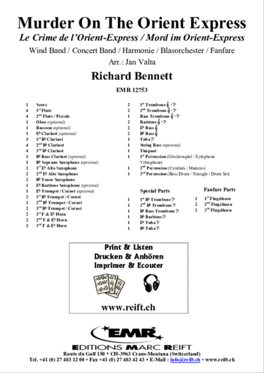 Murder On The Orient Express Concert Band scores gallery preview page 2