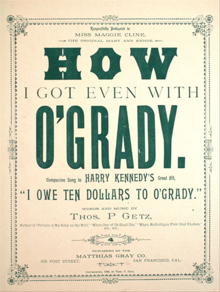 How I Got Even With O'Grady Voice scores gallery preview page 1