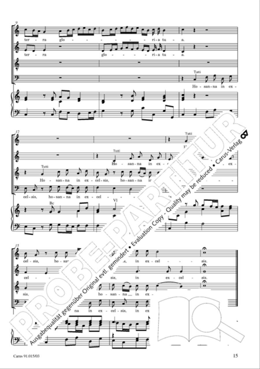 Mass in C (Missa in C) 4-Part scores gallery preview page 16