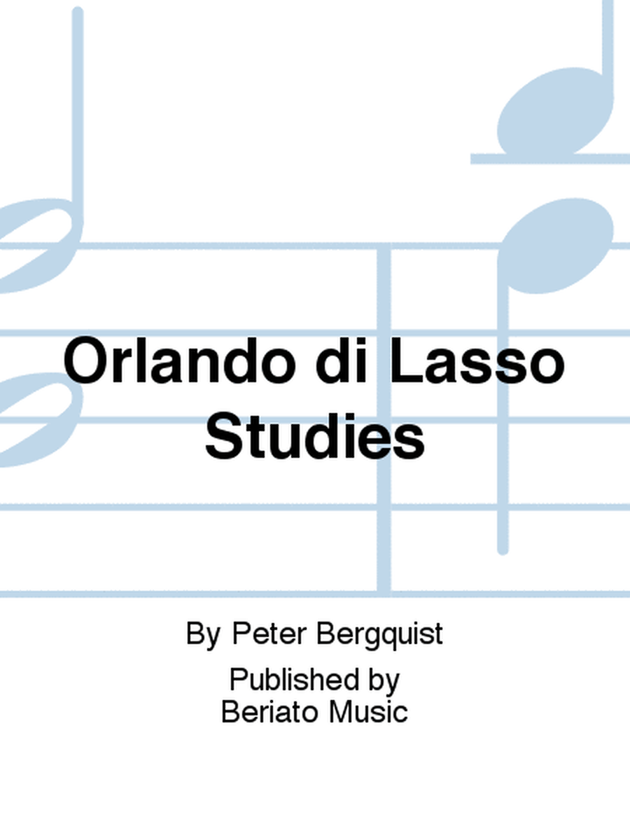 Orlando di Lasso Studies