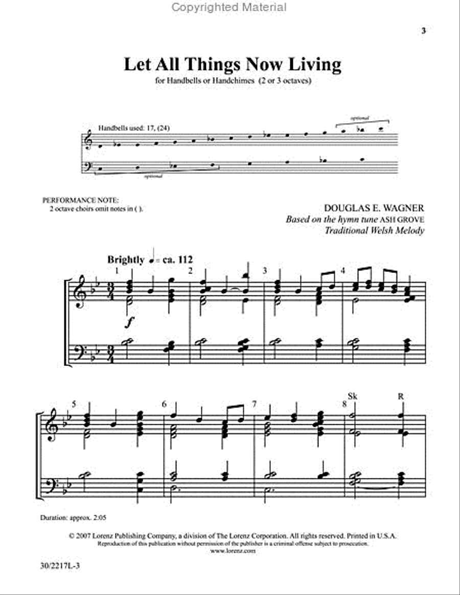Times and Seasons - Reproducible Handbell Part (2-3 oct) 3-Octaves scores gallery preview page 2