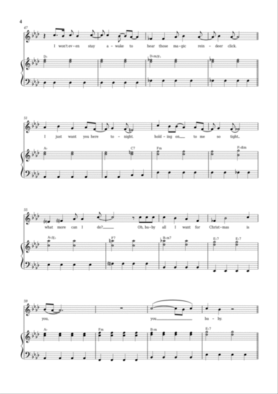 All I Want For Christmas Is You Voice scores gallery preview page 4