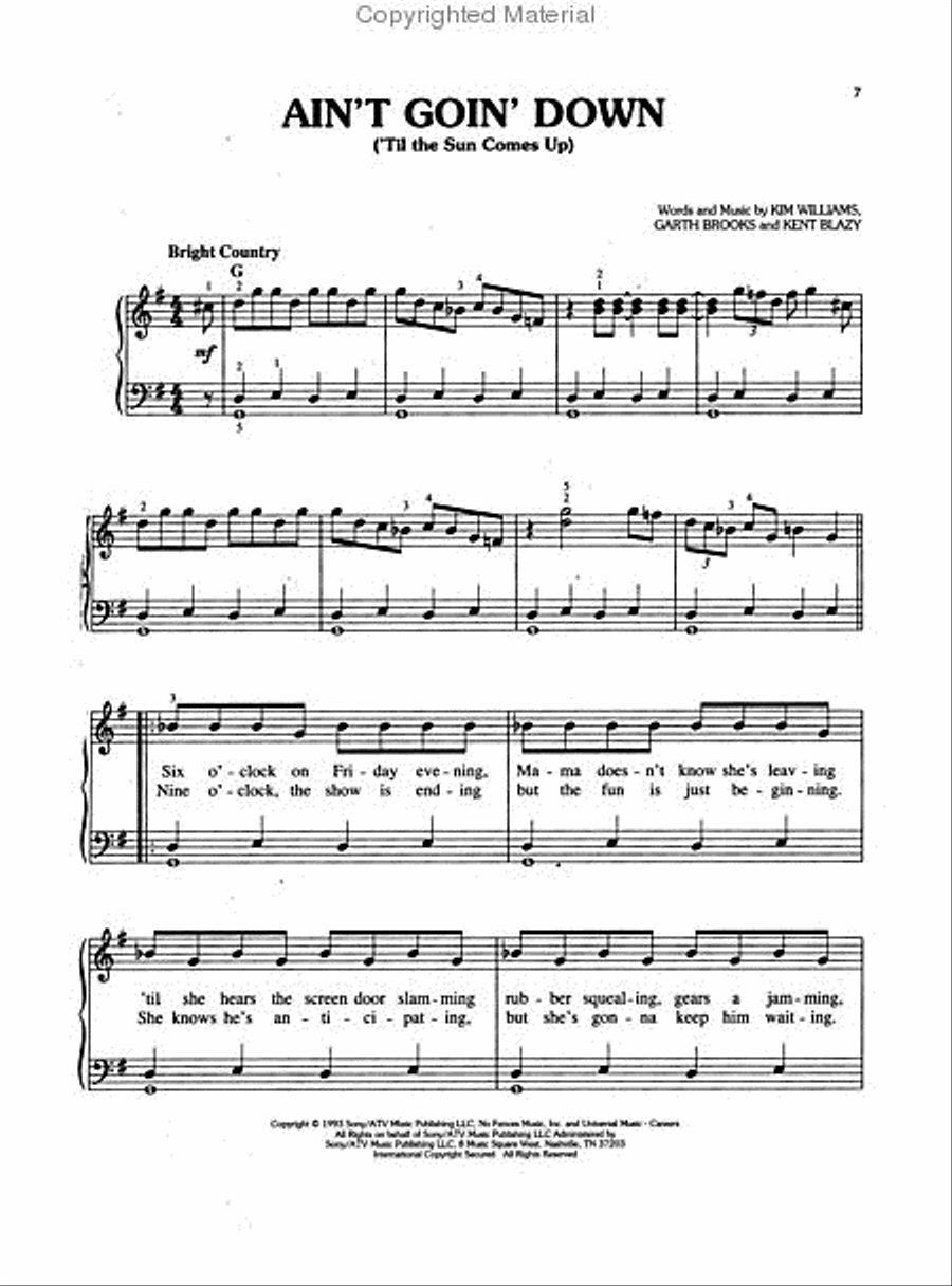 Country Songs Easy Piano scores gallery preview page 3