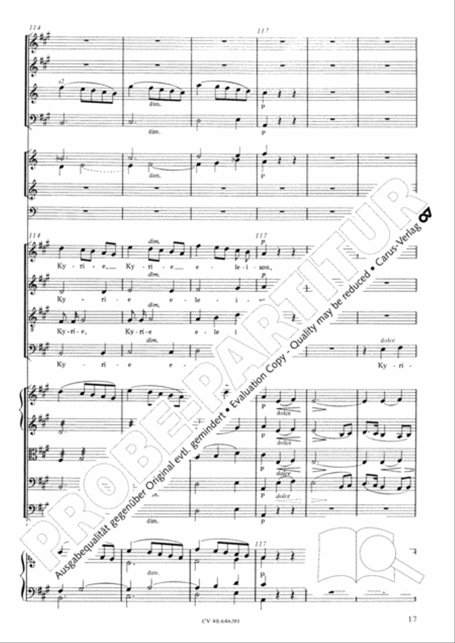 Mass in A Major (2 versions) STB scores gallery preview page 28