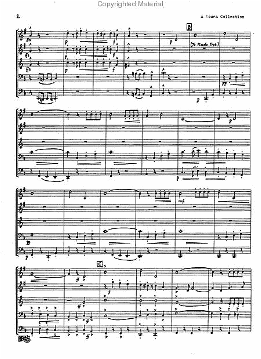 A Sousa Collection Brass Quintet scores gallery preview page 3