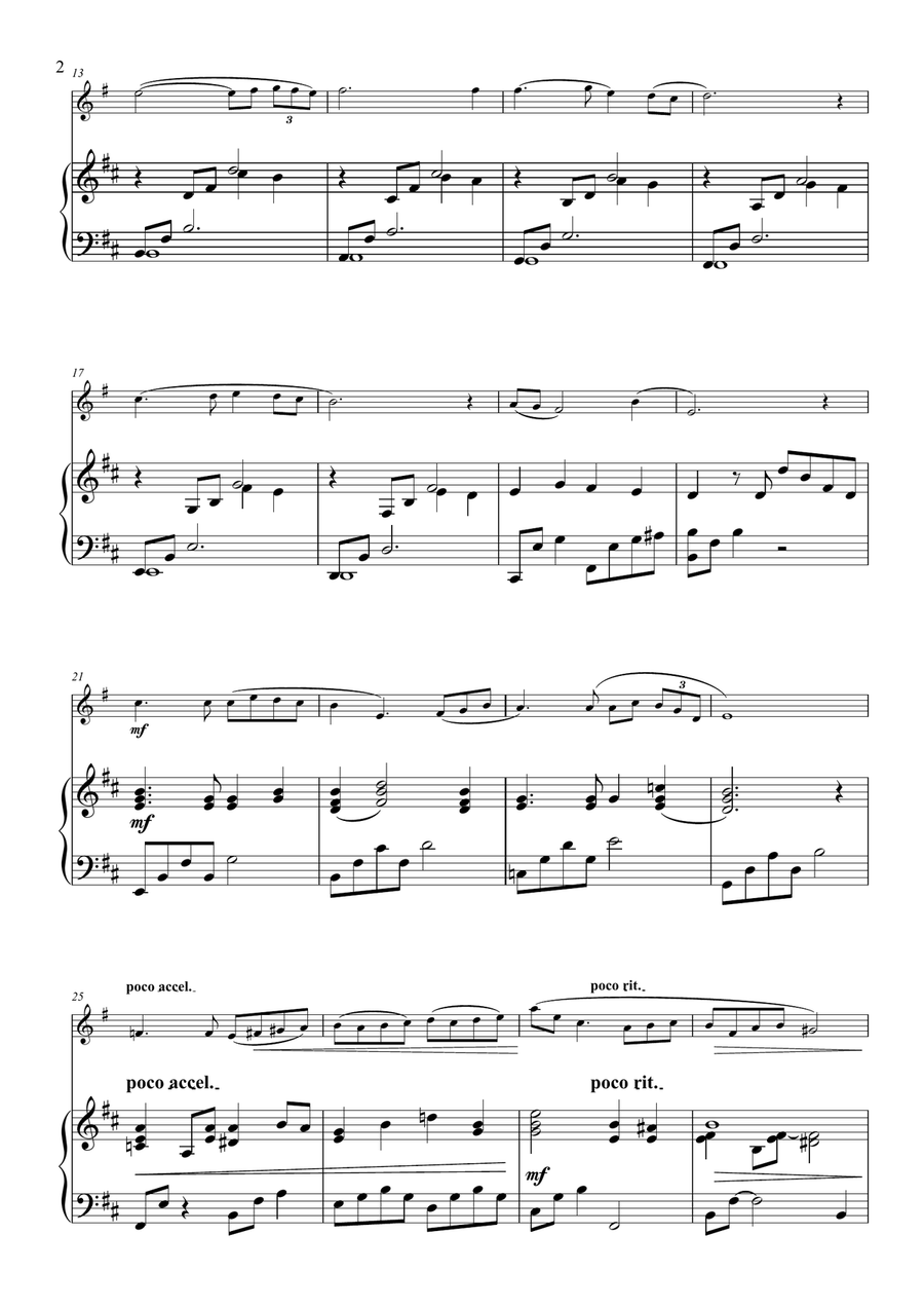 Ballade in B minor for Alto flute and Piano. Flute Solo scores gallery preview page 3