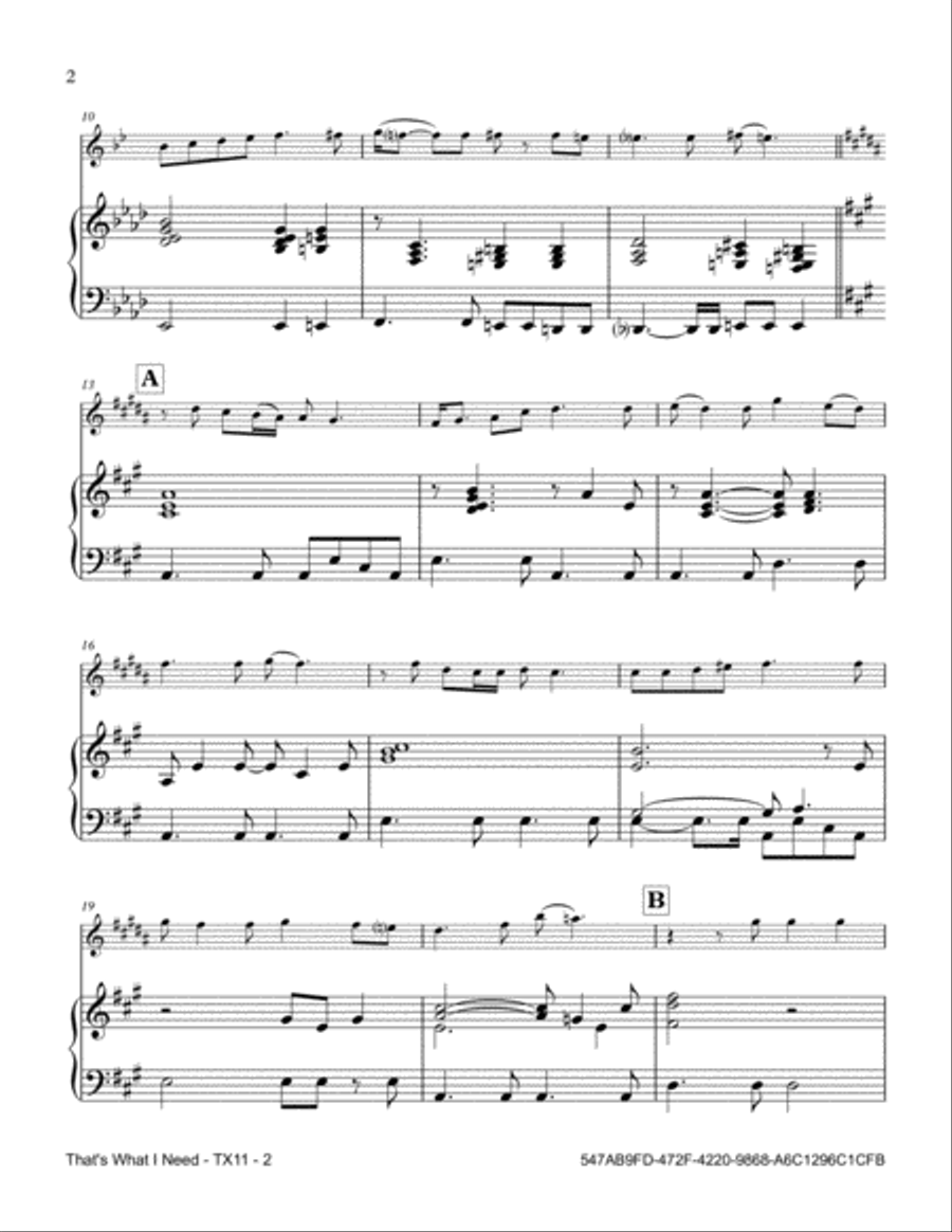 That's What I Need Tenor Saxophone scores gallery preview page 2