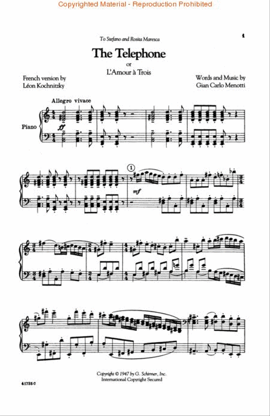 The Telephone The Telephone Voice scores gallery preview page 2