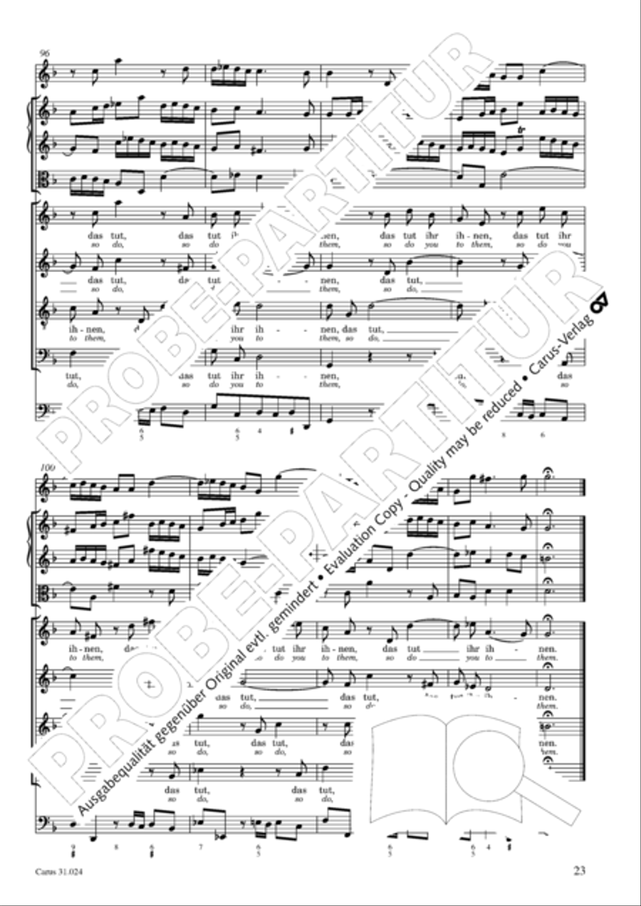 A conscience pure (Ein ungefarbt Gemute) 4-Part scores gallery preview page 24