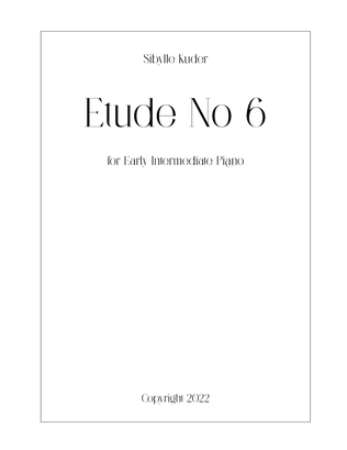 Etude No. 6 in G major for Early Intermediate Piano