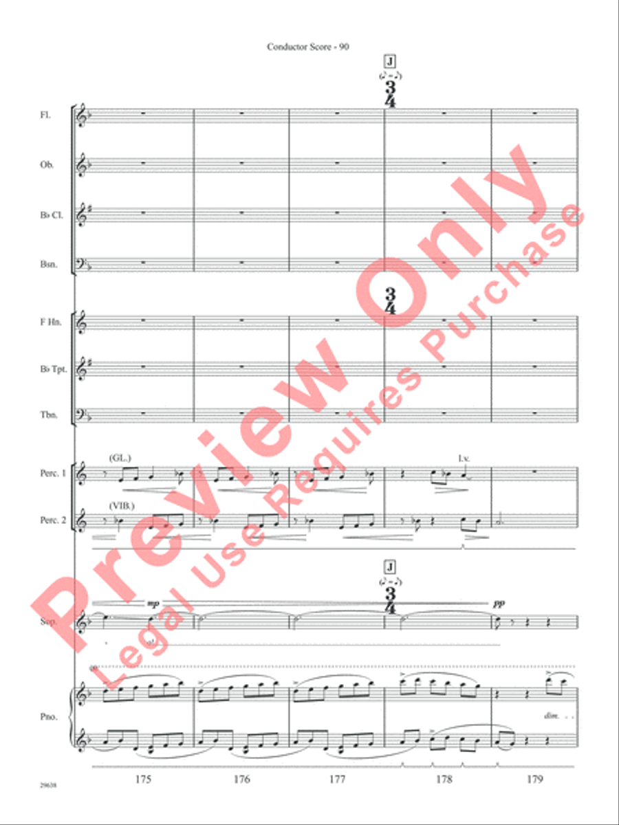 Three Spanish Songs (for Soprano and Wind Ensemble) Concert Band scores gallery preview page 95
