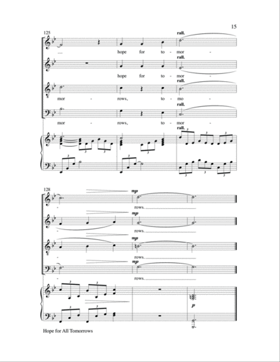 Hope for all Tomorrows Hope for all Tomorrows Choir scores gallery preview page 15