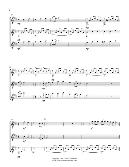 Summer Rain (Guitar Trio) - Score and Parts image number null