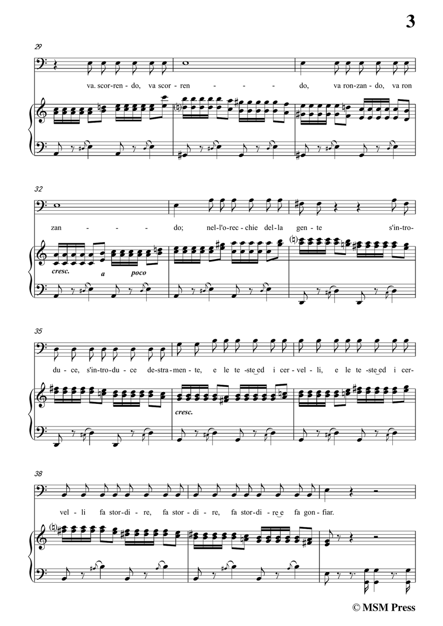 Rossini-La calunnia in C Major,for Voice and Piano Piano, Vocal scores gallery preview page 5