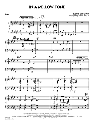 Book cover for In a Mellow Tone (arr. Mark Taylor) - Piano