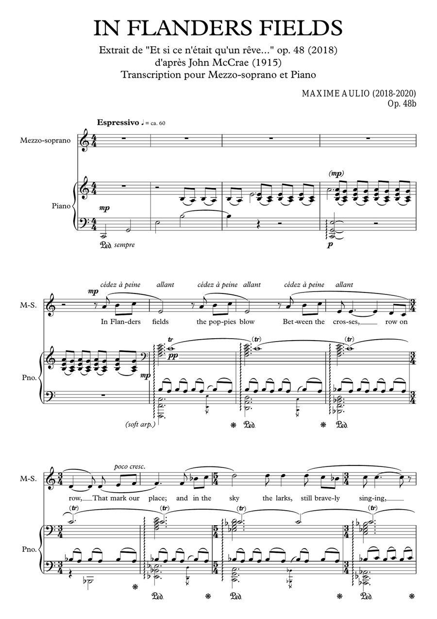 In Flanders Fields Concert Band scores gallery preview page 1
