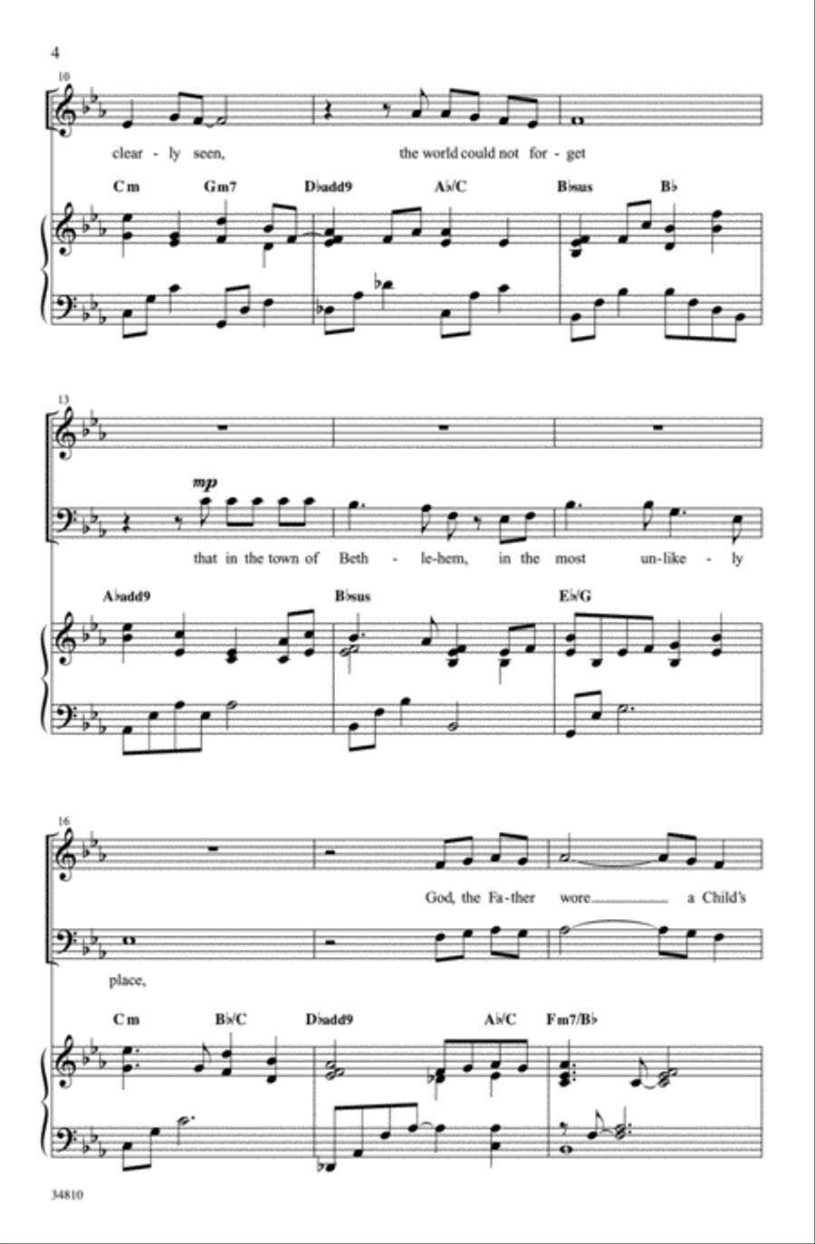 My Heart Is Bethlehem 4-Part scores gallery preview page 3
