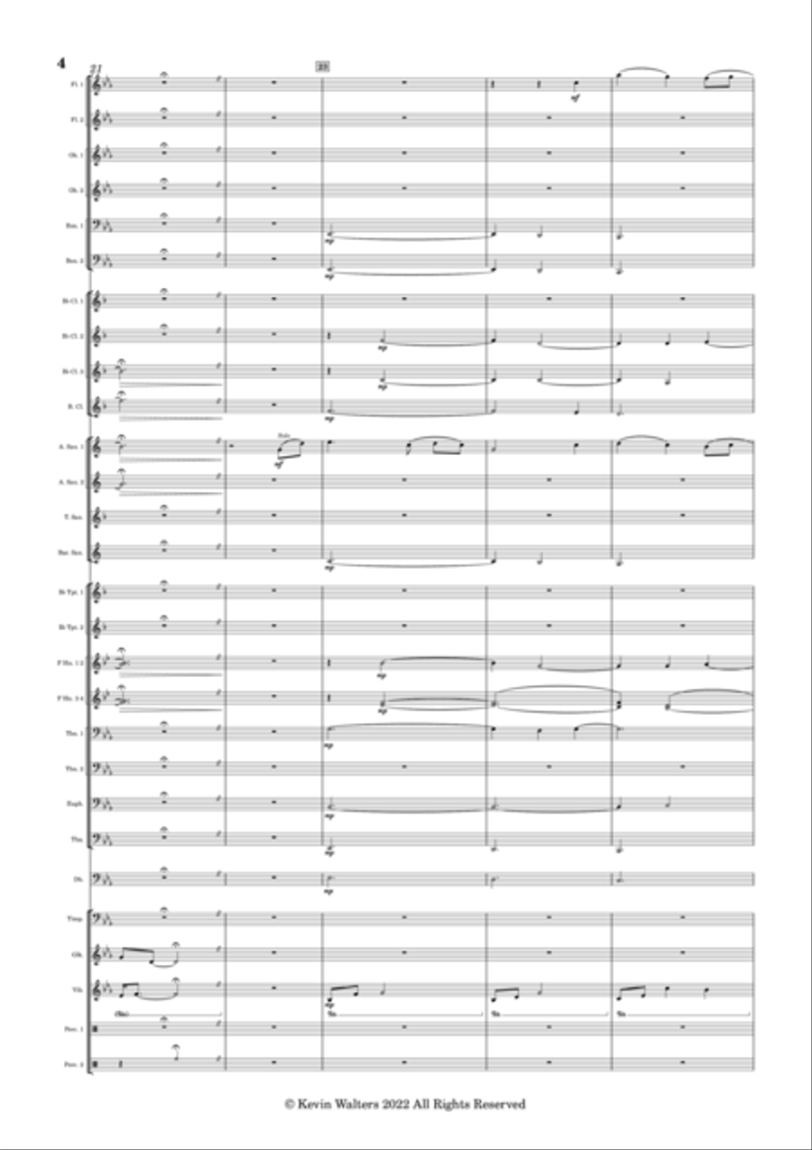 Rays of Light Concert Band scores gallery preview page 4