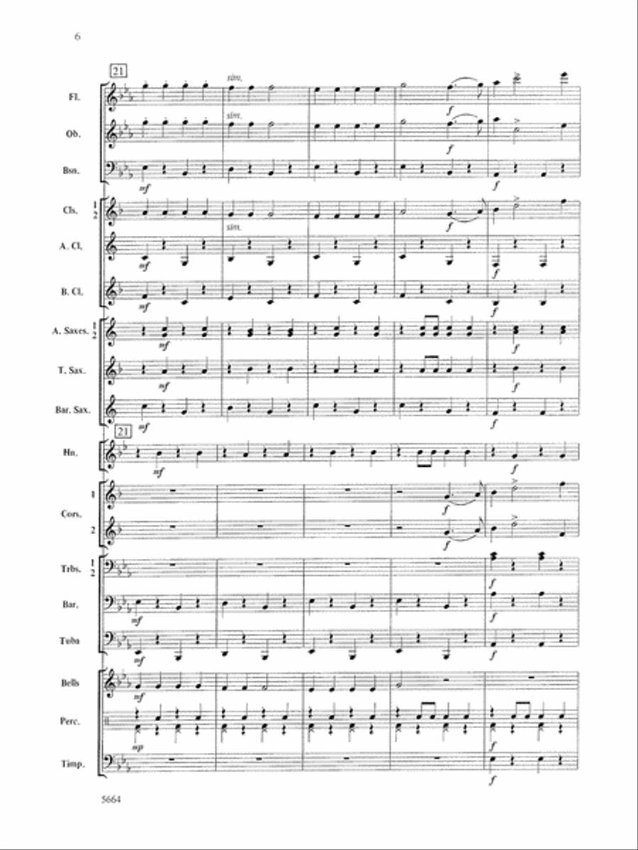 Santa Meets Sousa: Score Concert Band scores gallery preview page 6