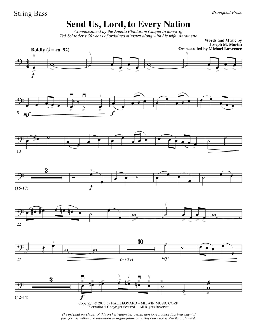 Send Us, Lord, to Every Nation - String Bass