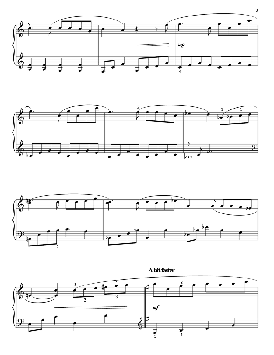 Unexpected Song (from Song & Dance) Piano Solo scores gallery preview page 3