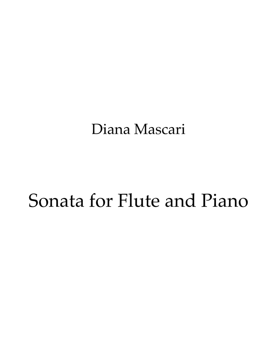 Sonata for Flute and Piano Chamber Music scores gallery preview page 1