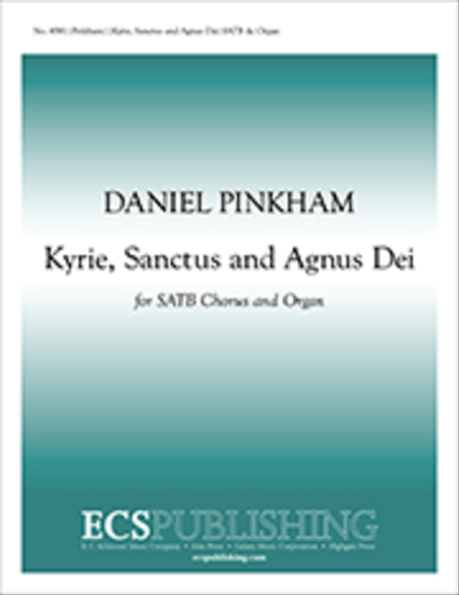 Kyrie, Sanctus and Agnus Dei 4-Part scores gallery preview page 1