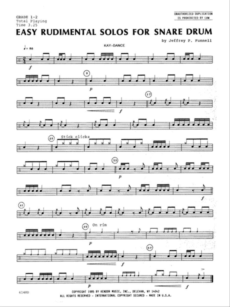 Snare drum best sale sheet music