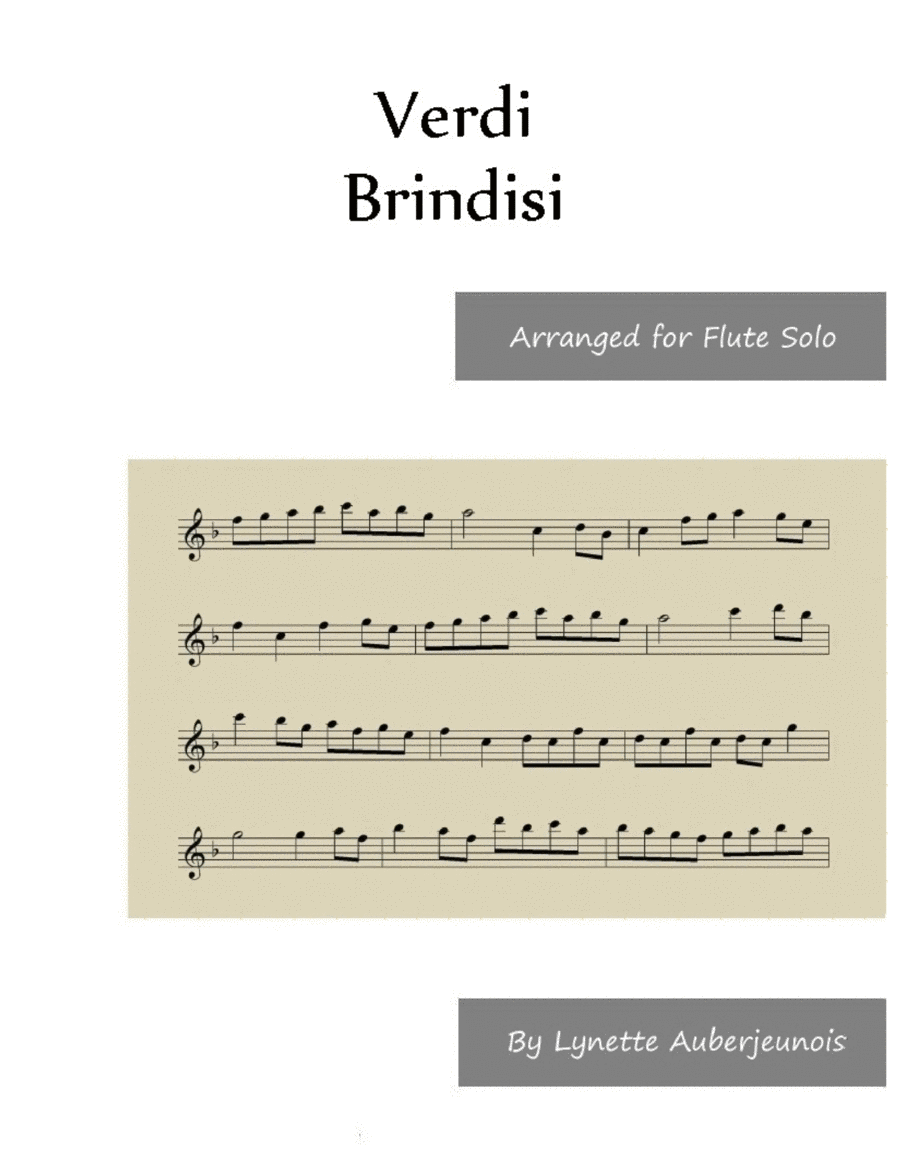 Brindisi - Flute Solo image number null
