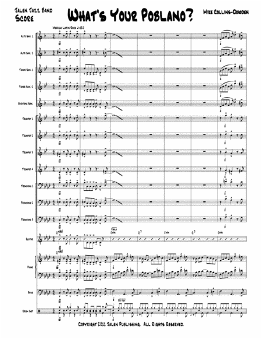What's Your Poblano? What's Your Poblano? Jazz Ensemble scores gallery preview page 2