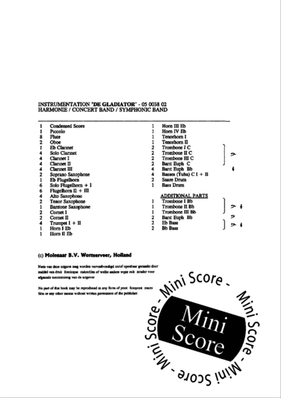 Gladiator Gladiator Concert Band scores gallery preview page 3