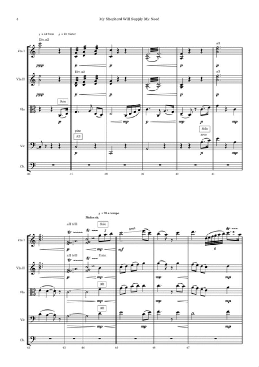My Shepherd Will Supply My Need (String Orchestra) String Orchestra scores gallery preview page 5