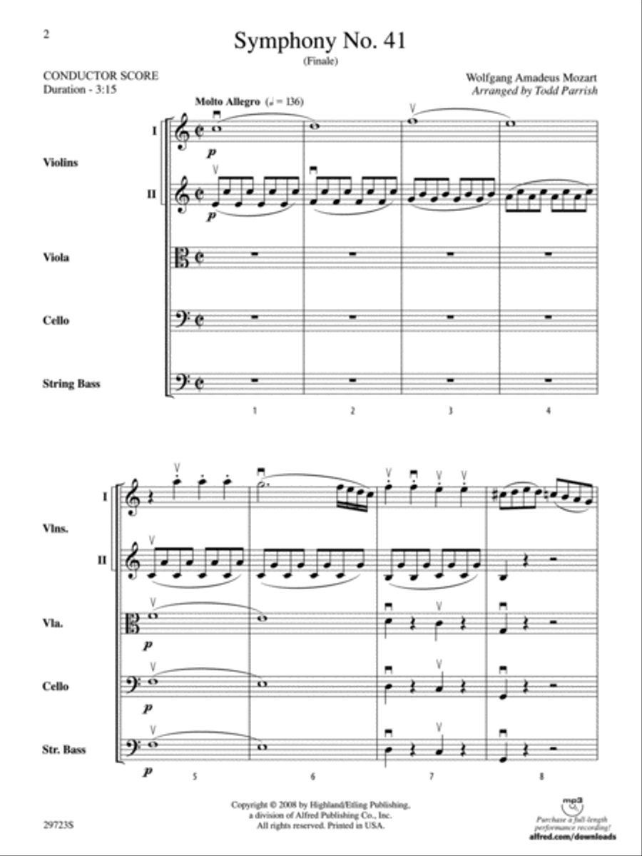 Symphony No. 41 String Orchestra scores gallery preview page 22