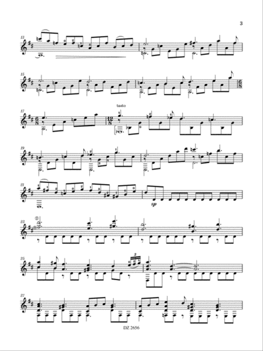 Sonatina Classical Guitar scores gallery preview page 3