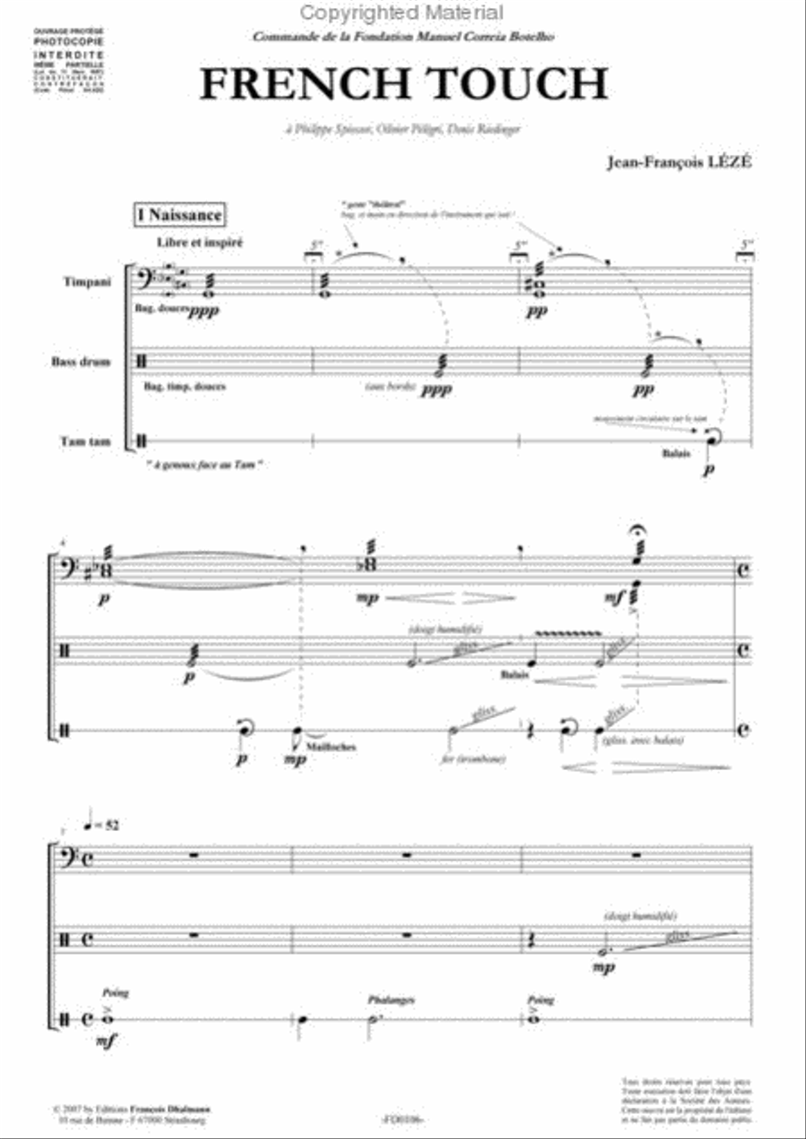 French touch Percussion scores gallery preview page 2