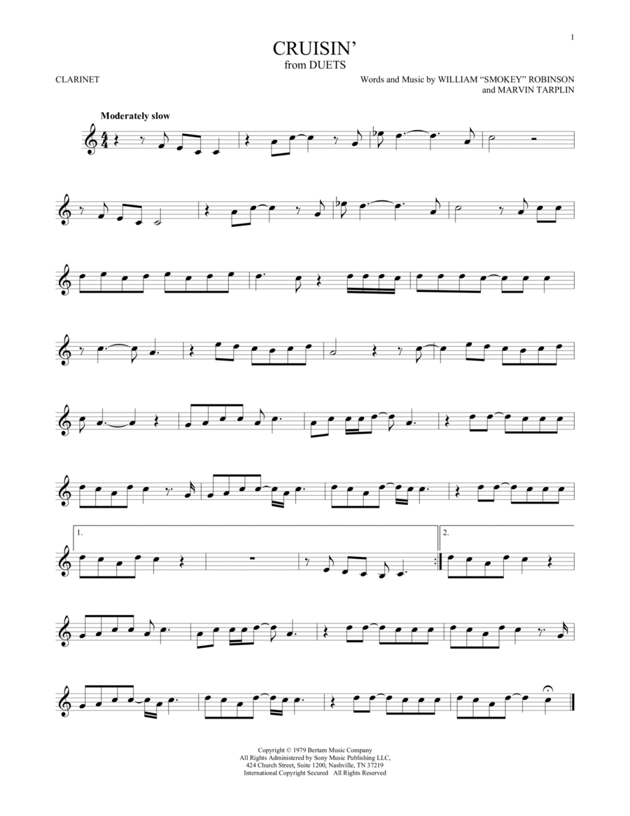 Cruisin' Clarinet Solo scores gallery preview page 1
