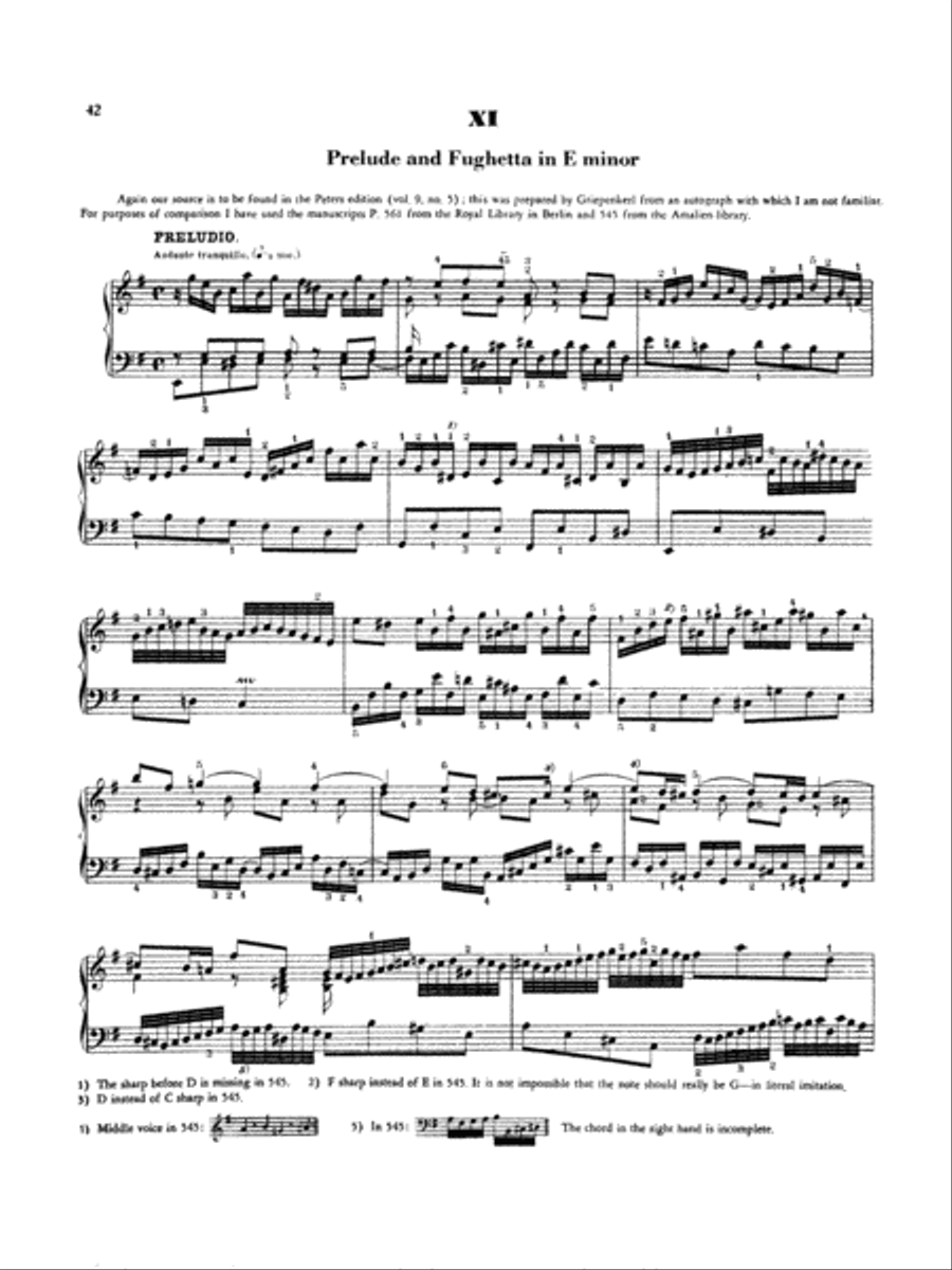 Bach: Various Short Preludes and Fugues Piano Solo scores gallery preview page 1