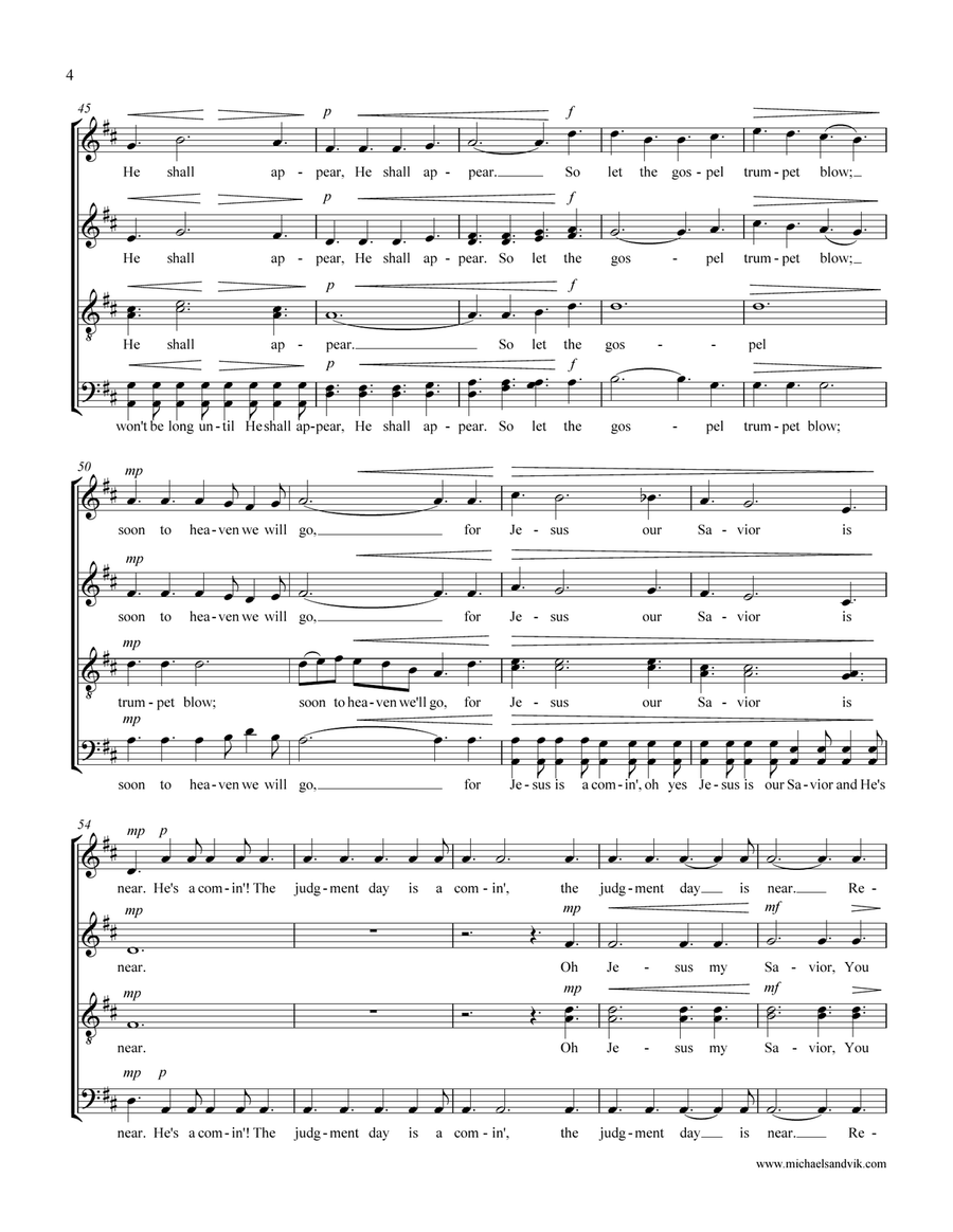 Are You Ready? 4-Part scores gallery preview page 4