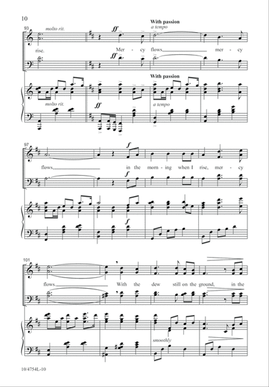 Mercy Flows 4-Part scores gallery preview page 10