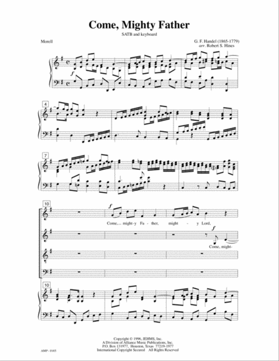 Come Mighty Father 4-Part scores gallery preview page 2