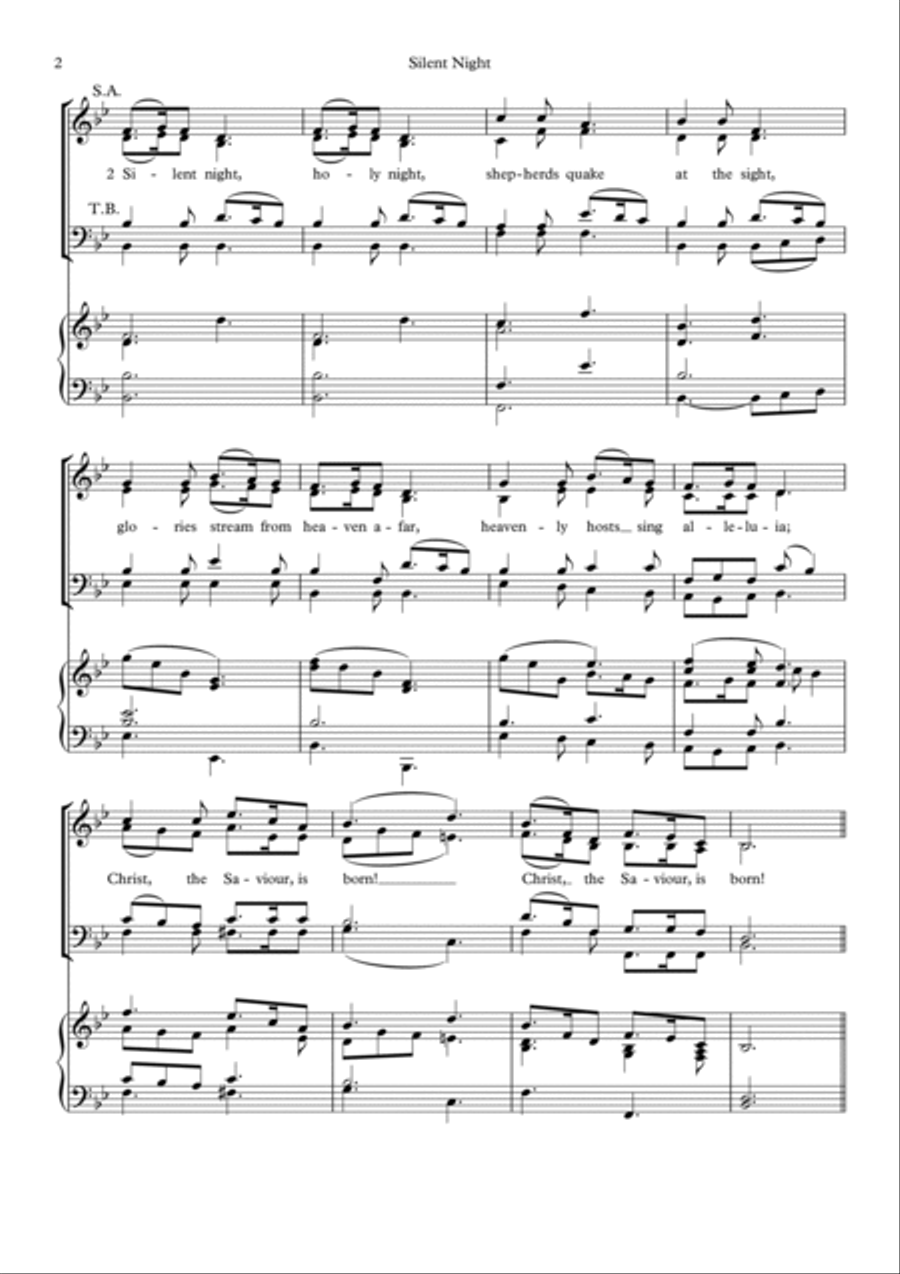 Words to store silent night