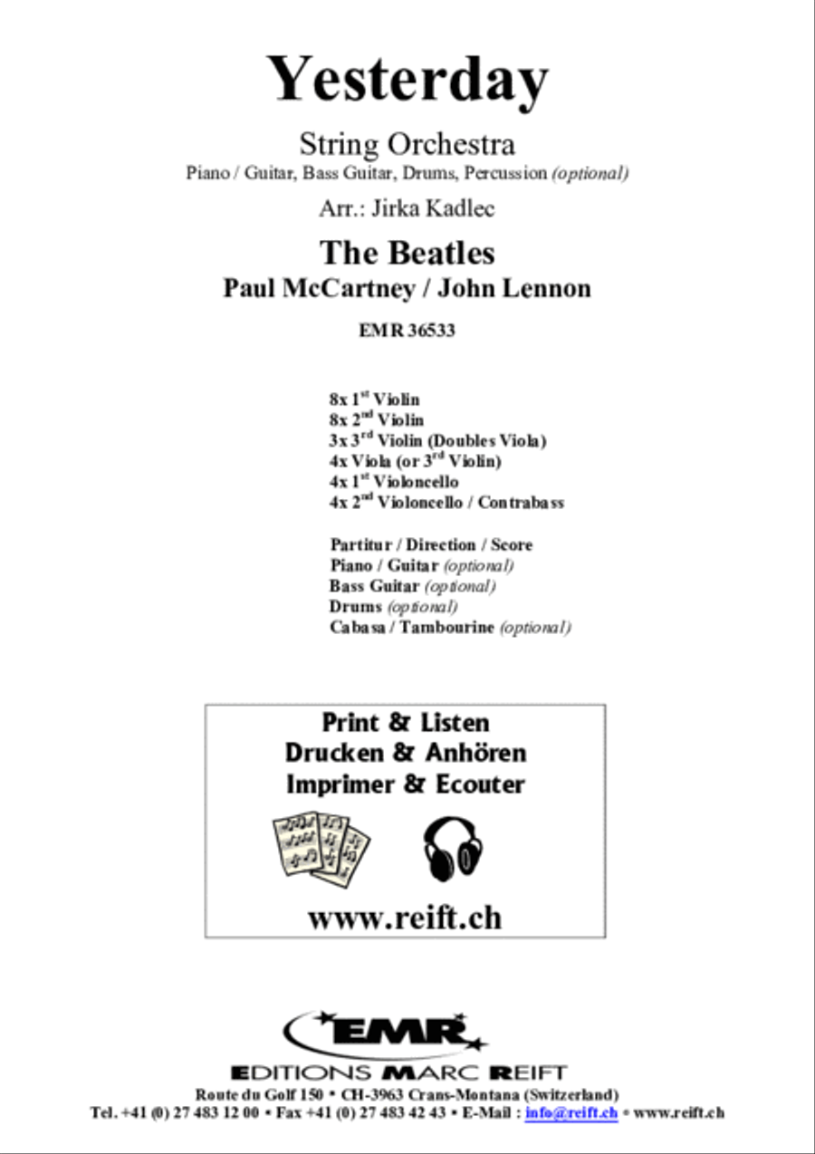 Yesterday String Orchestra scores gallery preview page 2