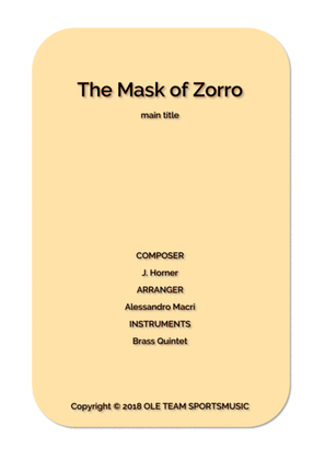Mask Of Zorro Score
